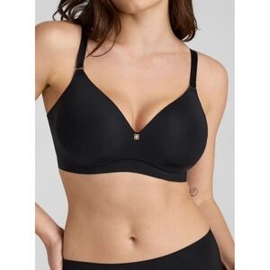 Honeylove CloudEmbrace Black Bra 38D NWT Gold Hardwear Support Comfort Lifting